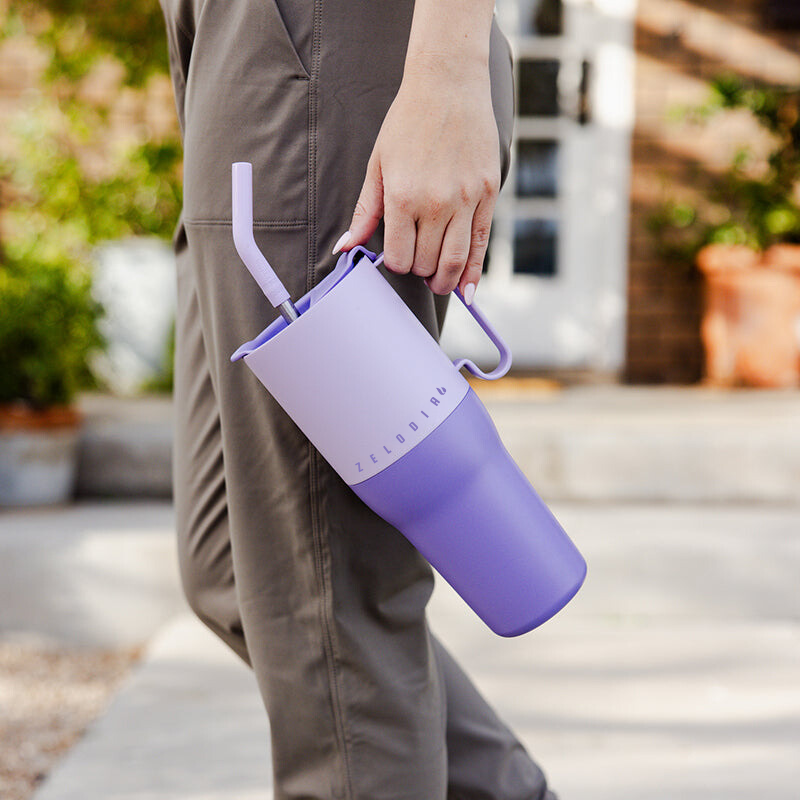 36oz Insulated Tumbler with Multi-Function Lid and Straw