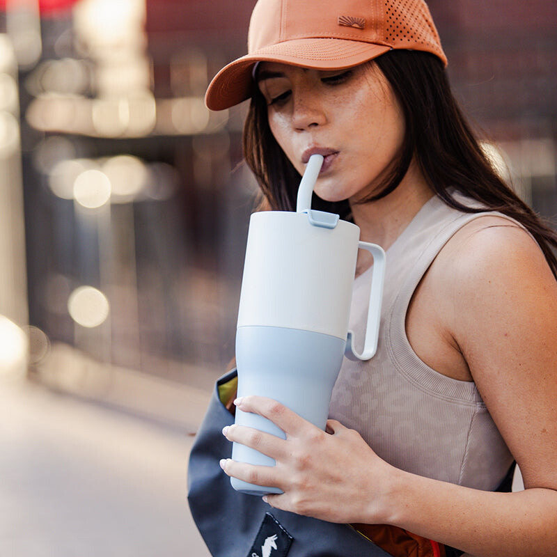 36oz Insulated Tumbler with Multi-Function Lid and Straw